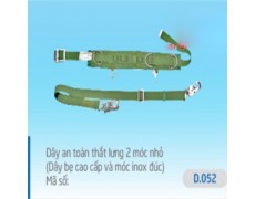 B-Dây an toàn 2 móc nhỏ D.052 (dây xịn, móc Inox)