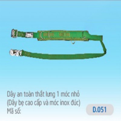 B-Dây an toàn 1 móc nhỏ D.051 (dây xịn, móc Inox)